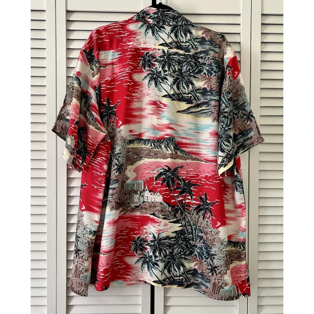 Go Barefoot Vintage Hawaiian Shirt Men's Short Sleeve Size XL.  Made In USA - Picture 6 of 8